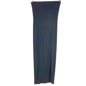 90s Y2K Tube Top Maxi Dress Black Stretch Goth Grunge Vintage Festival Medium